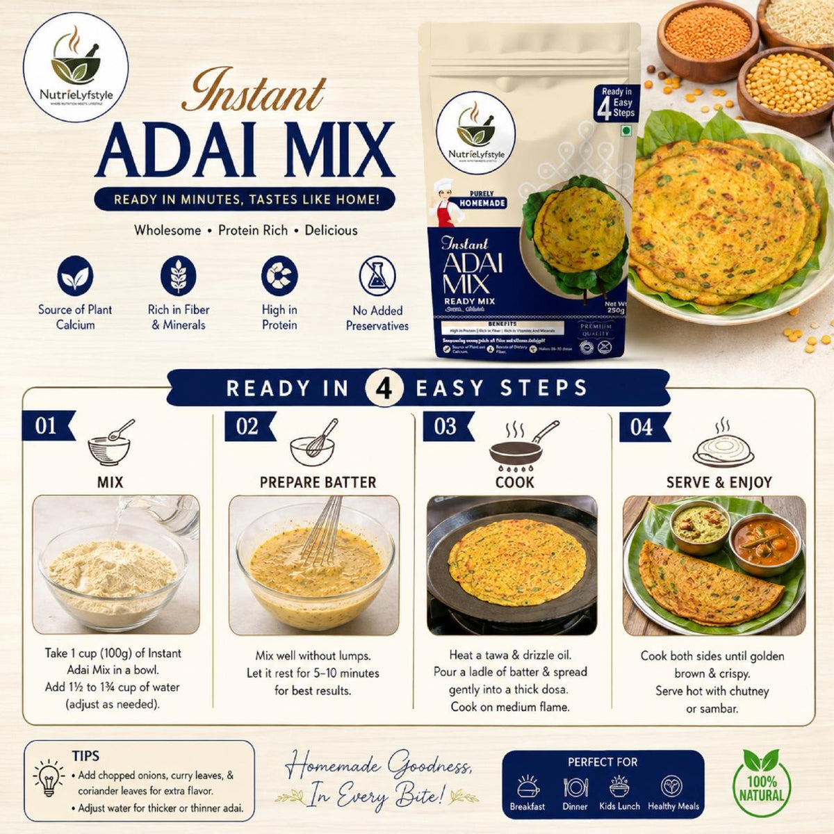 Instant Adai  Dosa Mix